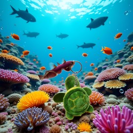 Jowxsx Turtle Stuffed Mini Sea Turtle Animal Plush Turtle Adorable Cute Stuffed Animal Party Decorations for Adults for Birthday Gift Bag Accessories Birthday Beach Ocean Supplies Car Keychain