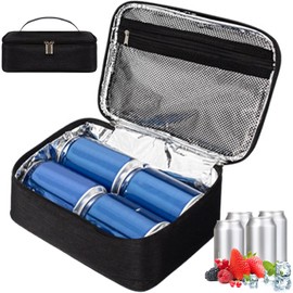 Bolsa de almuerzo aislada Bolsa térmica pequeña de 3, 2 L Almuerzo térmico reutilizable con asa Enfriador a prueba fugas Doble cremallera Picnic fresco Mantener caliente/frío durante horas Neg