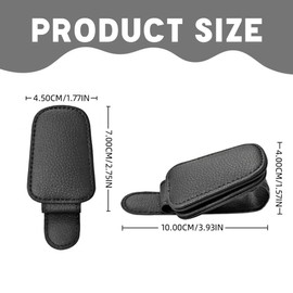 Pack of 2 Glasses Holders for Car Sun Visor, Glasses Holder for Car, Sunglasses Holder/Ticket Card Clip, Magnetic Car Visor Glasses Holder