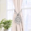 ANCLLO 2pcs Magnetic Tieback, Crystal Curtain Hold backs Blossom Diamond