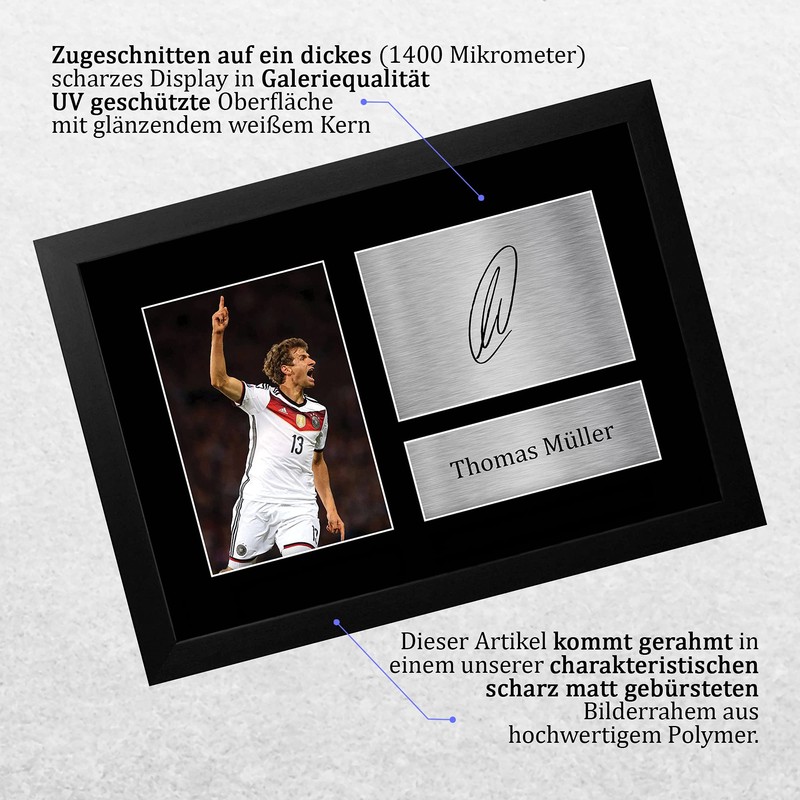 HWC Trading A4 FR Thomas Muller Germany Gifts Printed Autograph