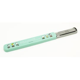 OSK Peanuts Pull Lid Chopsticks Case Set, Made in Japan HS-16