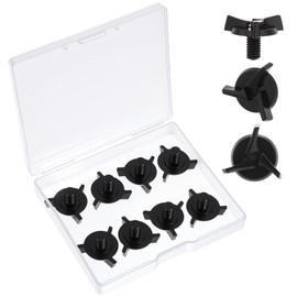 8Pcs Helmet Visor Screws Motorcycle Helmet Screws Helmet Accessories for Motorcycle with Clear Storage Box (Black)