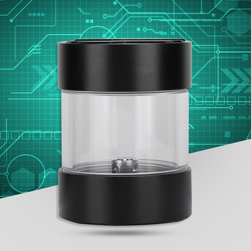 Black Computer Water Tank Built In Defoamer Cooling Reservoir G1/4
