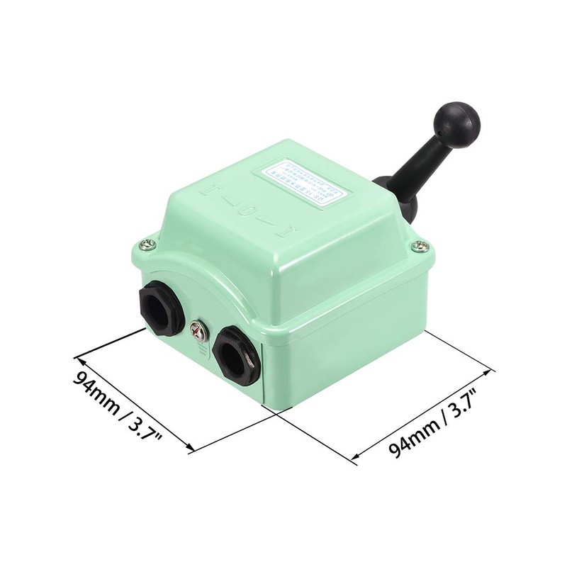 uxcell Drum Switch QS-15 3 Positon Forward/Off/Reverse Motor Control Aluminum