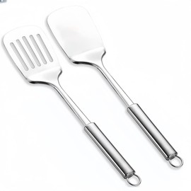 Stainless Steel Kitchen Spatula Set, 2-Piece, Heat-Resistant Cooking Utensils