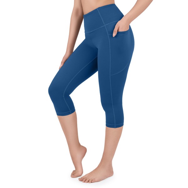 Capri Leggings With Side Pockets Size 8, 17" Inseam Limoges