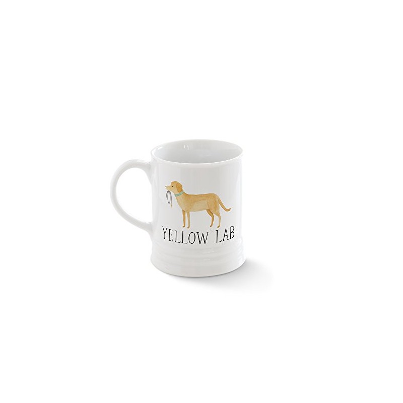 FRINGE STUDIO Js Yellow Lab Georgia Mug, 12 liquid ounces