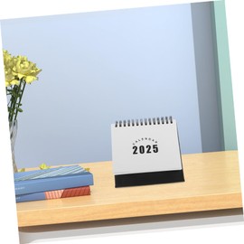 Operitacx 2025 Schreibtischkalender Mini-Tischkalender 2024 akademischer Tischkalender Bürokalender Schwarzer Kalender entzückender Mini-Tischkalender Mini-Standkalender Mini-Kalender Papier