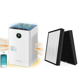 Jafända Air Purifiers for Home Large Room with 2X Air Filter, Smart WiFi and Alexa Control, True HEPA 13 Filter Air Cleaner with Activated Carbon, Remove Dust Pollen Smoke Odors, 23dB