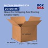 BOX USA Moving Boxes Large 20"L x 20"W x 15"H,