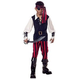 Forever Young Boys 5 Piece High Seas Pirate Shipmate Buccaneer Caribbean Fancy Dress Costume (5-7 years)
