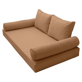 |COVER ONLY|Style1 TwinXL Piped Trim Daybed Mattress Bolster Pillow Covers AD104