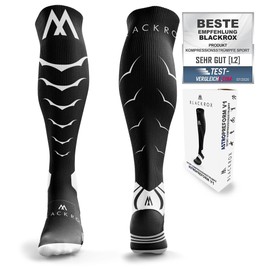 BLACKROX Compression Stockings Sports Astropreform Compression Socks Comparison Winner Sports Compression Socks Running Socks Football Women Men Long Compression Socks, Black-BEASTYROX