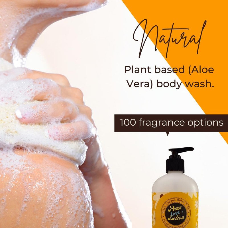 Peace Love + Lotion Sensual Orchid Scented Natural Body Wash,