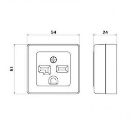 Bright Company Elegant Grounded Outlet me2760 