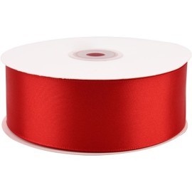 Hoisre 1-1/2 inch Red Polyester Ribbon 50 Yards for Wedding Invitations, Bridal Bouquets, Sewing, Party Decorations, Gift Wrapping and More