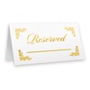 Reserved Cards Gold Foil, 20-Pack Table Tent, VIP Place Card