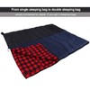 REDCAMP Cotton Flannel Sleeping Bag for Adults, Envelope Sleeping Bag