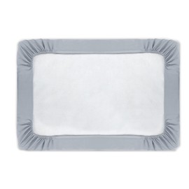 CHARKHAH Polycotton Fitted Sheet for Single Double King Super King Bed High Thread Count Anti Wrinkle Plain Bedding 25 cm Extra Deep Fitted Sheets Cover with Elastic Edges (Silver, Single)