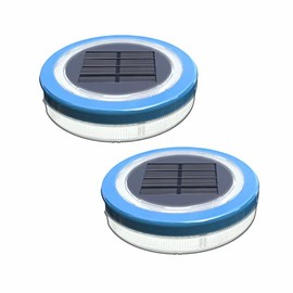 Lilonzon Outdoor IP68 Solar Floating Pool Led Lights, Pool Lights Solar Powered Waterproof Pond Light with Solar Pool Lights Waterproof Outdoor Garden Lights(White Light 2Pack)