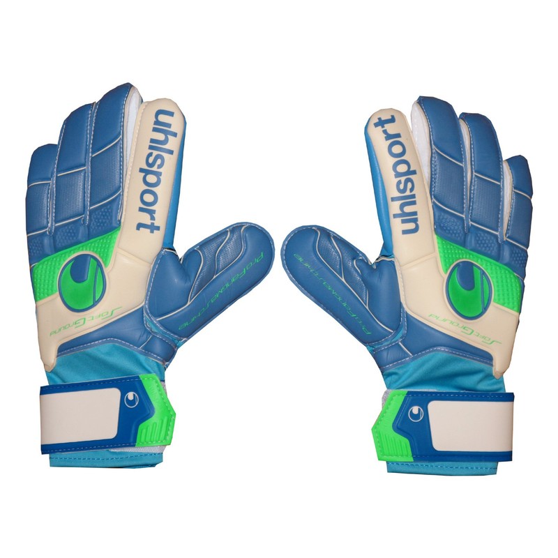 Uhlsport Fangmaschine Soft Blue Adult Goalkeeper Gloves White Rein Weiss/pazifik/Sky