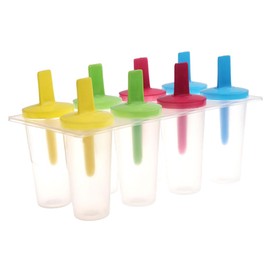 Ice Pop Lolly Mould, 8 Cavities Reusable Plastic Ice Cream Moulds, Easy to Release Popsicle Molds for Children Adults DIY