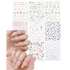 BnbnPup 8 Blatt Nagelsticker Nail Art Sticker Frühling Blume Nagelaufkleber