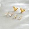 Havopso 18K Gold Stud Set V Shaped Earring for Women