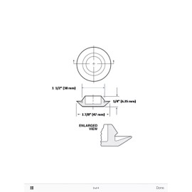 Niagara 1 1/2" 1.5 Inch Flush Mount Black Plastic Body and Sheet Metal Hole Plug