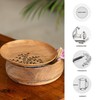 ExclusiveLane Handcrafted Mango Wooden Chapati Box Indian For Storing Roti