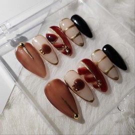 [Handmade nail tips] autumn (ready ver) - Copin / [수제네일팁] autumn (ready ver) - 코핀