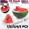 Unbranded Watermelon Slicer Cutter,2-in-1 Fork Stainless Steel Fruit Cutting Artifact
