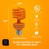 SLEEKLIGHTING 23 Watt T2 Orange Light Spiral CFL Light Bulb,