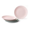 ZEN Pleats Porcelain Dinner Plates 11 Inch Set of 6