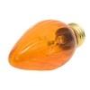 Bulbrite 25F15A 25W Fiesta Style Chandelier Bulb, Medium Base, Amber,