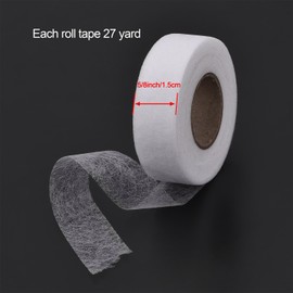Hotop 3 Rolls Fabric Fusing Tape Adhesive Hem Tape Hemming Tape 1/2 Inch Fabric Fusible Web Tape Adhesive Iron-on Tape Each 27 Yards