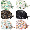 Geyoga 6 Pcs Bouffant Scrub Caps Working Surgical Cap Nurse
