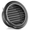 HG Power 8 Inch Soffit Vent, Black Round Vent Cover