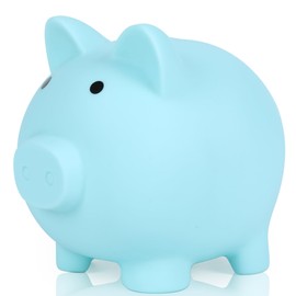 H&W Mini Piggy Bank, Plastic Coin Bank, Unbreakable Money Banks, Cute Piggy Banks, Best Birthday Gifts Home Decoration（Blue