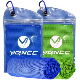 YQXCC Cooling Towel 2 Pack 120 x 30 cm, Ice Towel, Microfiber Towel for Instant Cooling, Cool Cold Towel for Yoga, Beach, Golf, Travel, Gym, Sports, Swimming