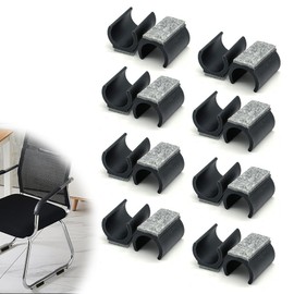 XFSRG Pack of 16 Felt Pads for Cantilever Chairs with 24-25 mm Diameter as Clamping Shells Gliders for Protection of Tiles Wooden Floors for Gentle Gliding (Grey)