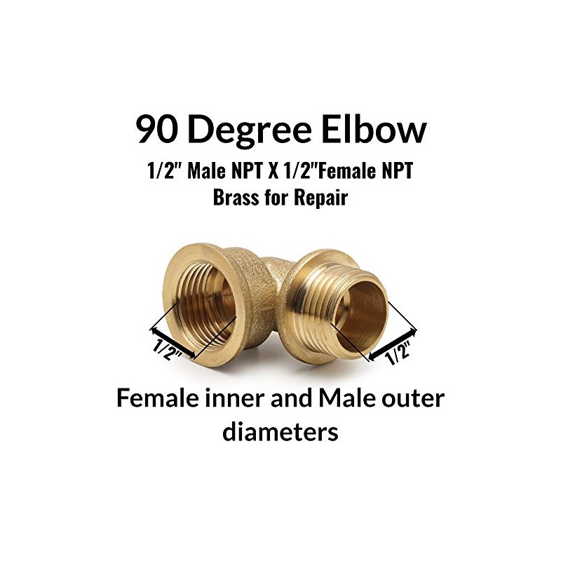 Elbow Brass 90 Degree Elbow Pipe Fittings 1/2" Male x