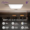 Sofiton 9 Inch Square White New Ultra-Low Profile Integrated LED