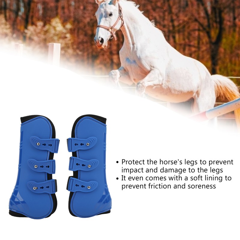 2pcs Horse Front Leg Boots PU Shell Horse Tendon Boots
