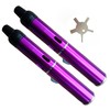 Torch Lighter,Handheld Multifunctional All-in-One Tube Built-in Detachable Windproof Lighter,Outdoor,Indoor,Camping,Candle,Birthday,Purple(2PCS)