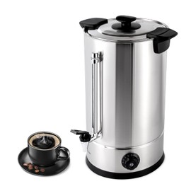 Commercial Grade Stainless Steel 15L Coffee Urn with Plastic Filter,1.4KW Coffee Maker Hot Water Pot,Electric Beverage Dispenser for Home & Party & Office & Wedding (15L)…