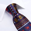 DiBanGu Mens Christmas Tie Set Funny Festive Tie Woven Pocket