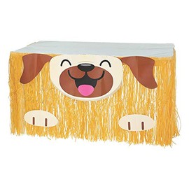 Fun Express Dog Party Table Skirt - Adorable Dog-Themed Decoration for Dog Birthday Parties Pet-Themed Celebrations Animal Lover Events & More - Perfect for Adding Charm to Your Party - 1 Piece