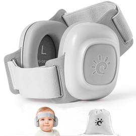 Baby Ear Defenders, Noise Reduction Earmuffs for 0-48 Months,SNR 27dB, Soft Earpads,Adjustable Headband,Comfortable Toddler Headphones Against Hearing Damage Improves Sleep,Travel Essentials (Grey)